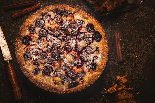 Blackberry, cinnamon, cobbler dessert