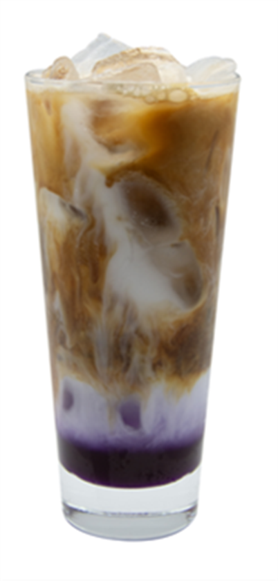 lote de café con leche helado de coco ube