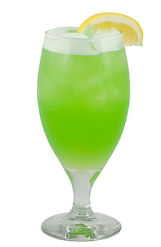 Limonada con licor de manzana verde