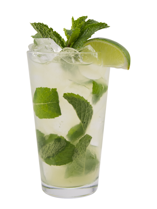 Mojito tropical de fruta de la pasión (maracuyá)