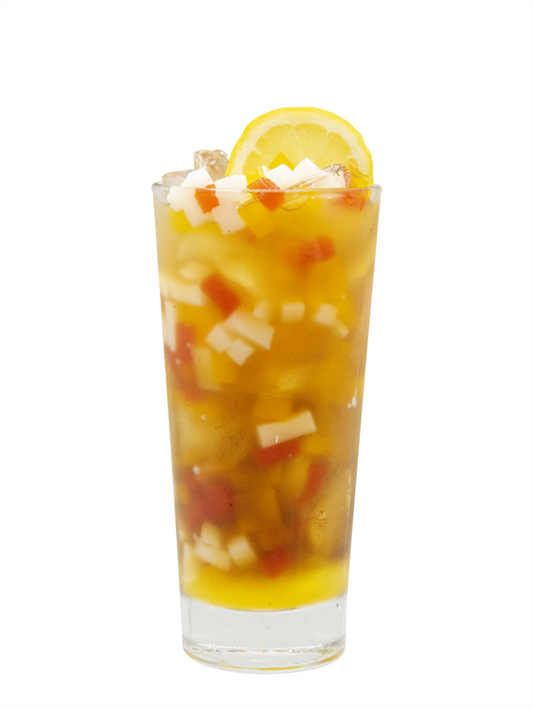 té de burbujas de gelatina dorada