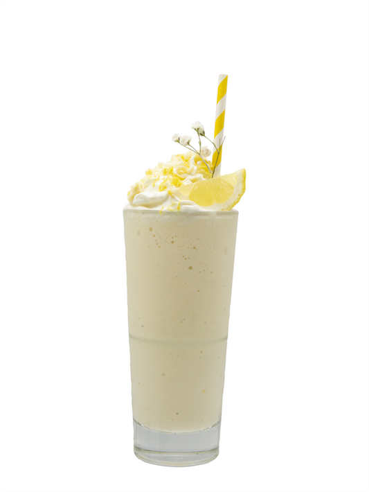 Batido crujiente de limón y chocolate blanco