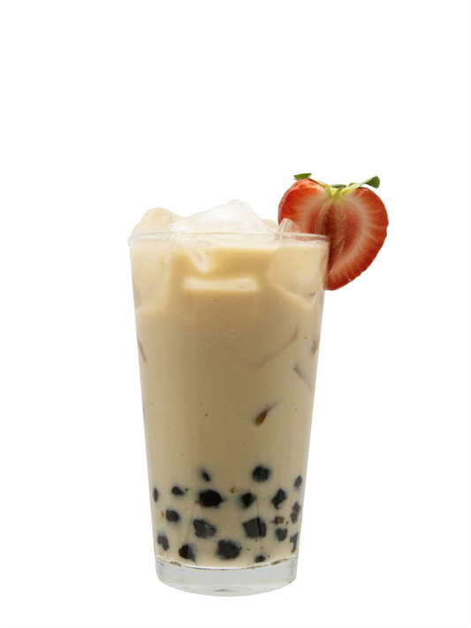 té de leche de boba con azúcar de bayas negras