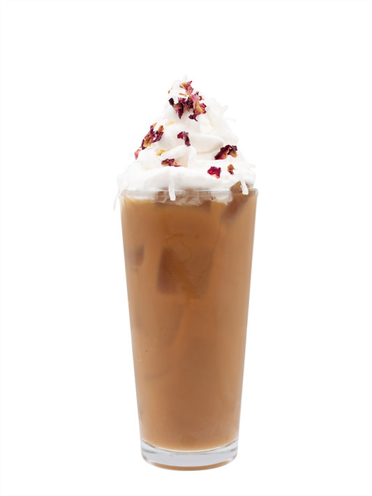 Latte Helado de Coco y Rosas