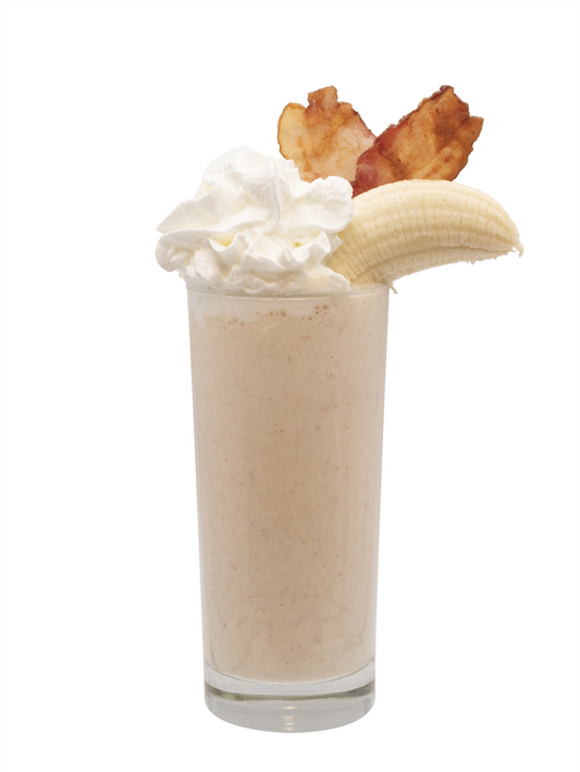 batido de banana con tocino y caramelo