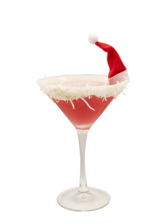 Mocktini de gorro de Papá Noel