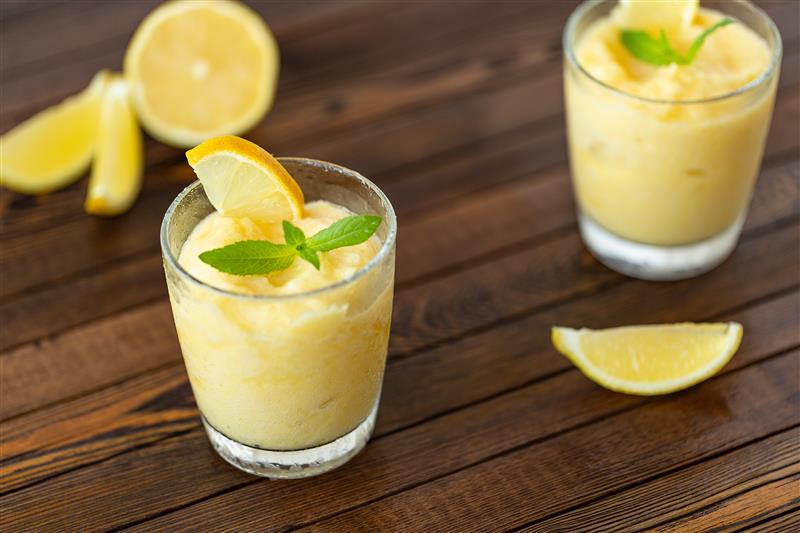 Granizado de champán y yuzu