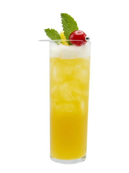 aqua fresca de piña y jengibre espumoso