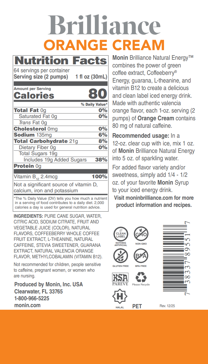 Naranja y Crema Brilliance Natural Energy Monin