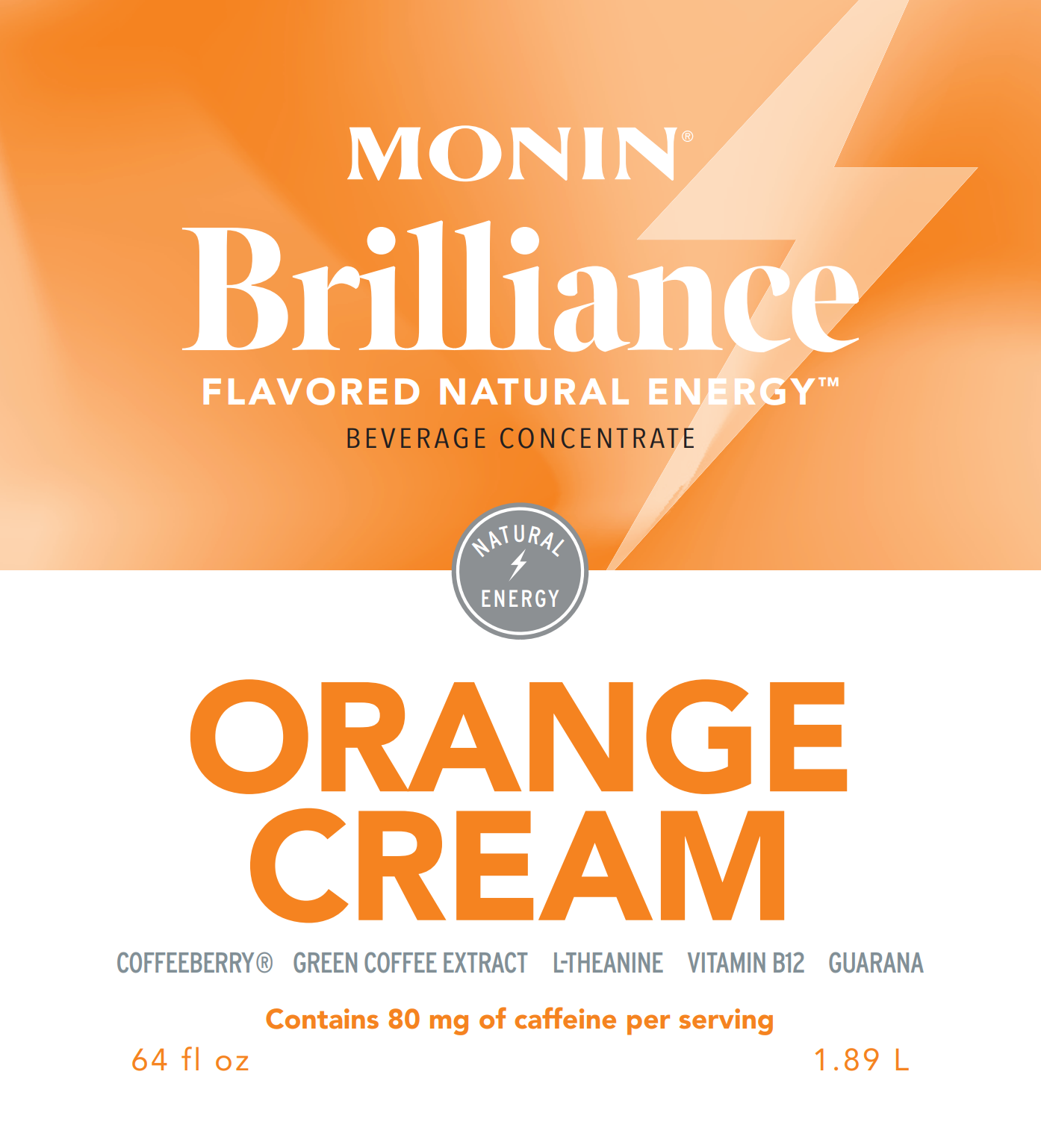 Naranja y Crema Brilliance Natural Energy Monin