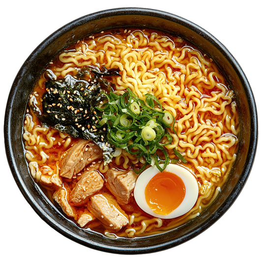 Caldo de ramen de miso y champiñones