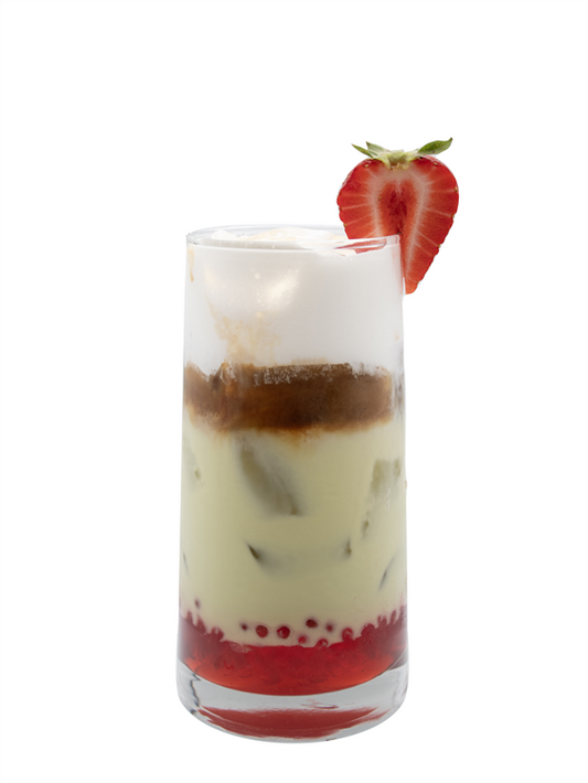 Café Helado Matcha con Fresa