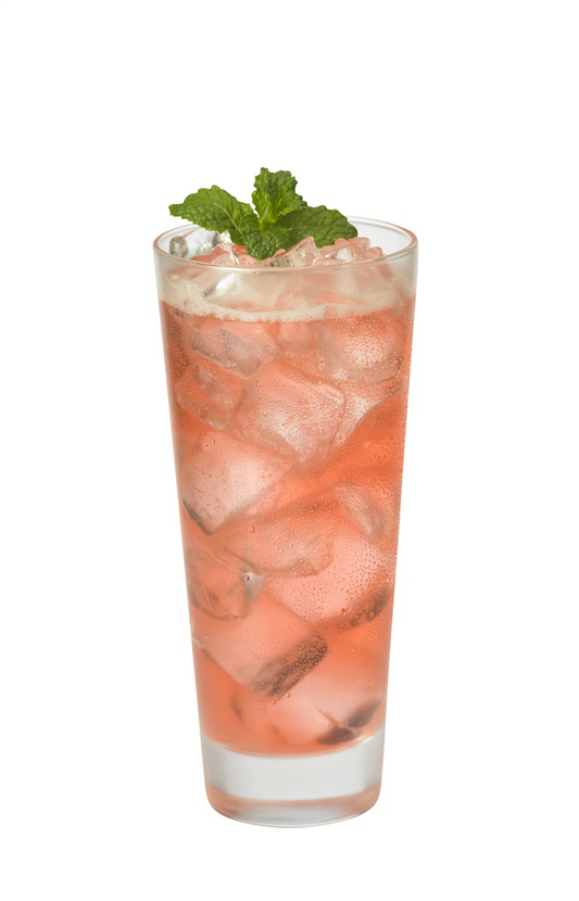 Soda cremosa de moras con menta