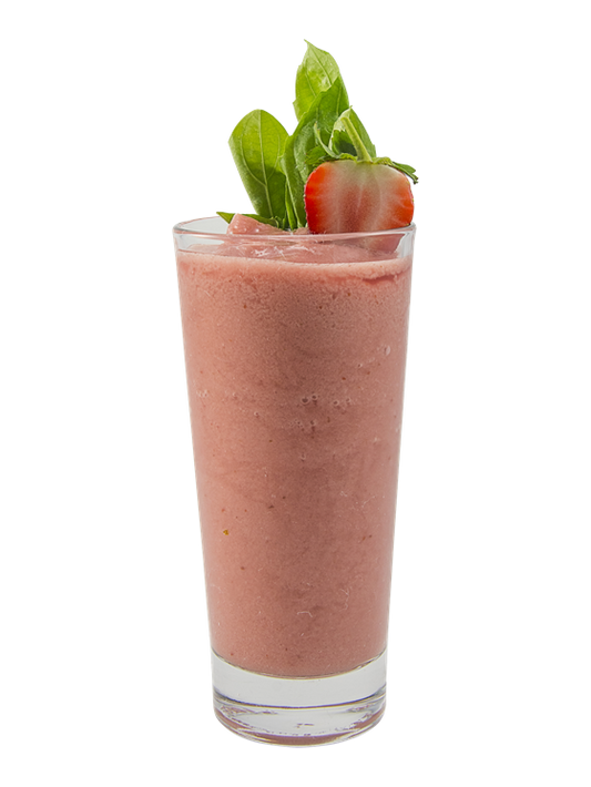 Smoothie de fresa y albahaca