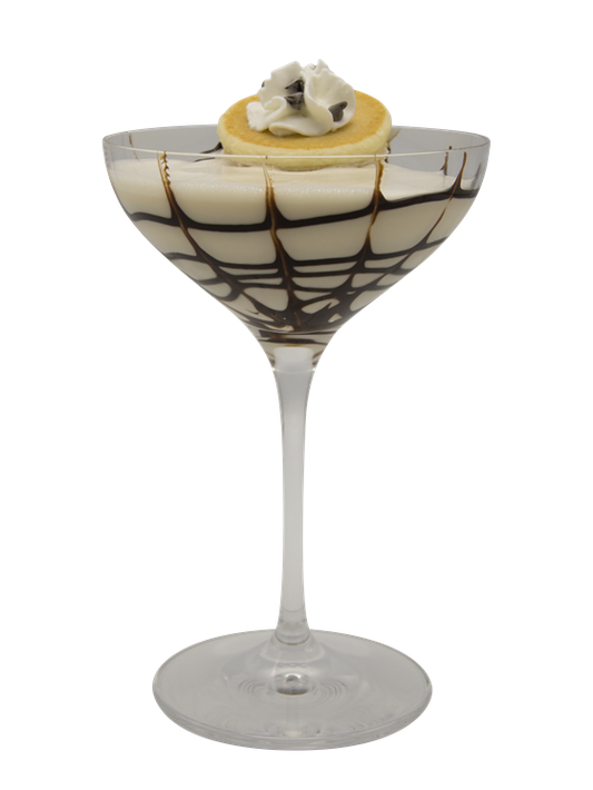 Martini de pastelillo con chispas de chocolate