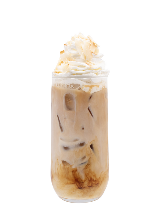 Latte helado de coco sin azúcar