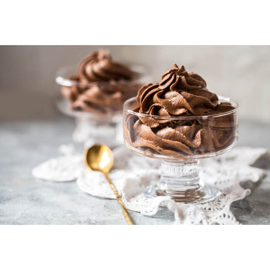 Mousse de chocolate con crema irlandesa